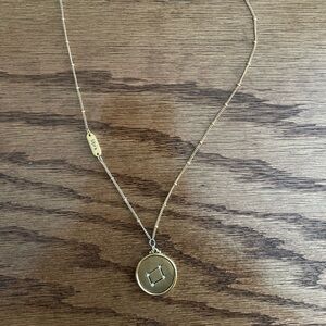 Libra gold necklace with Libra constellation